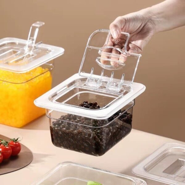 Acrylic Flip Top Boba Container 1kg