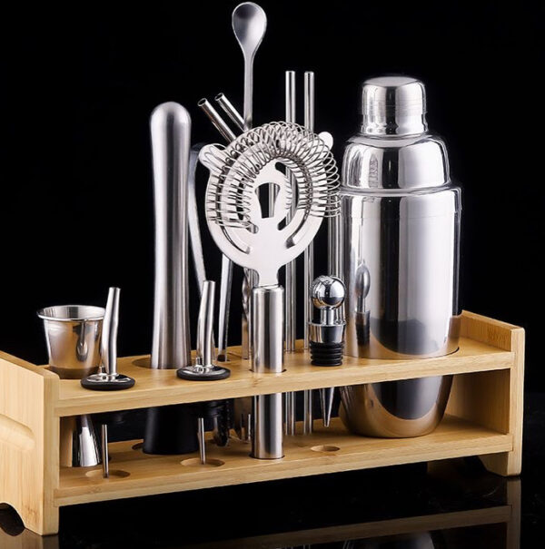 14pcs Stainless Steel Shaker Set (with stand)