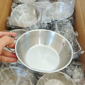 Silver 3 set stainless steel plates