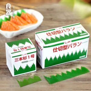 Decorative sushi plating leaves